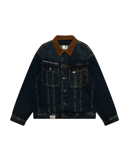 AAPEUNVS Denim Jacket With Hood