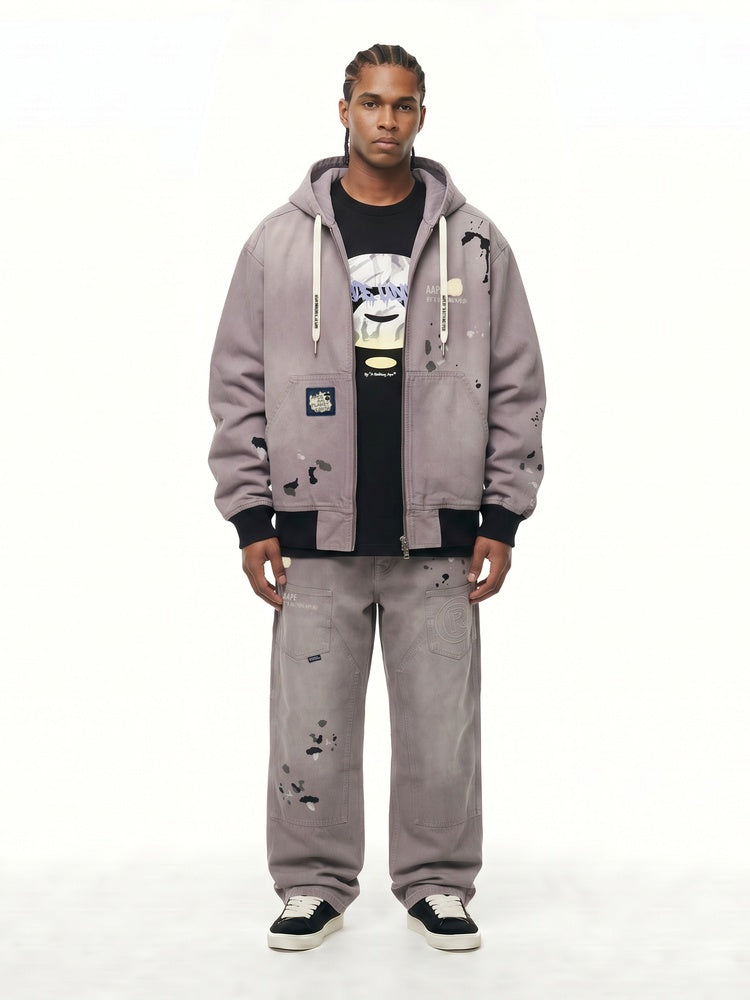 Hooded zip-up jacket