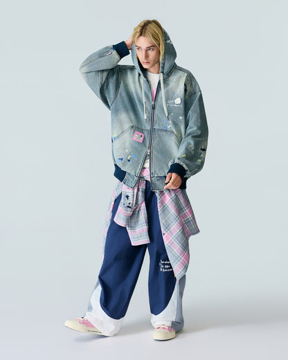 Hooded zip-up jacket