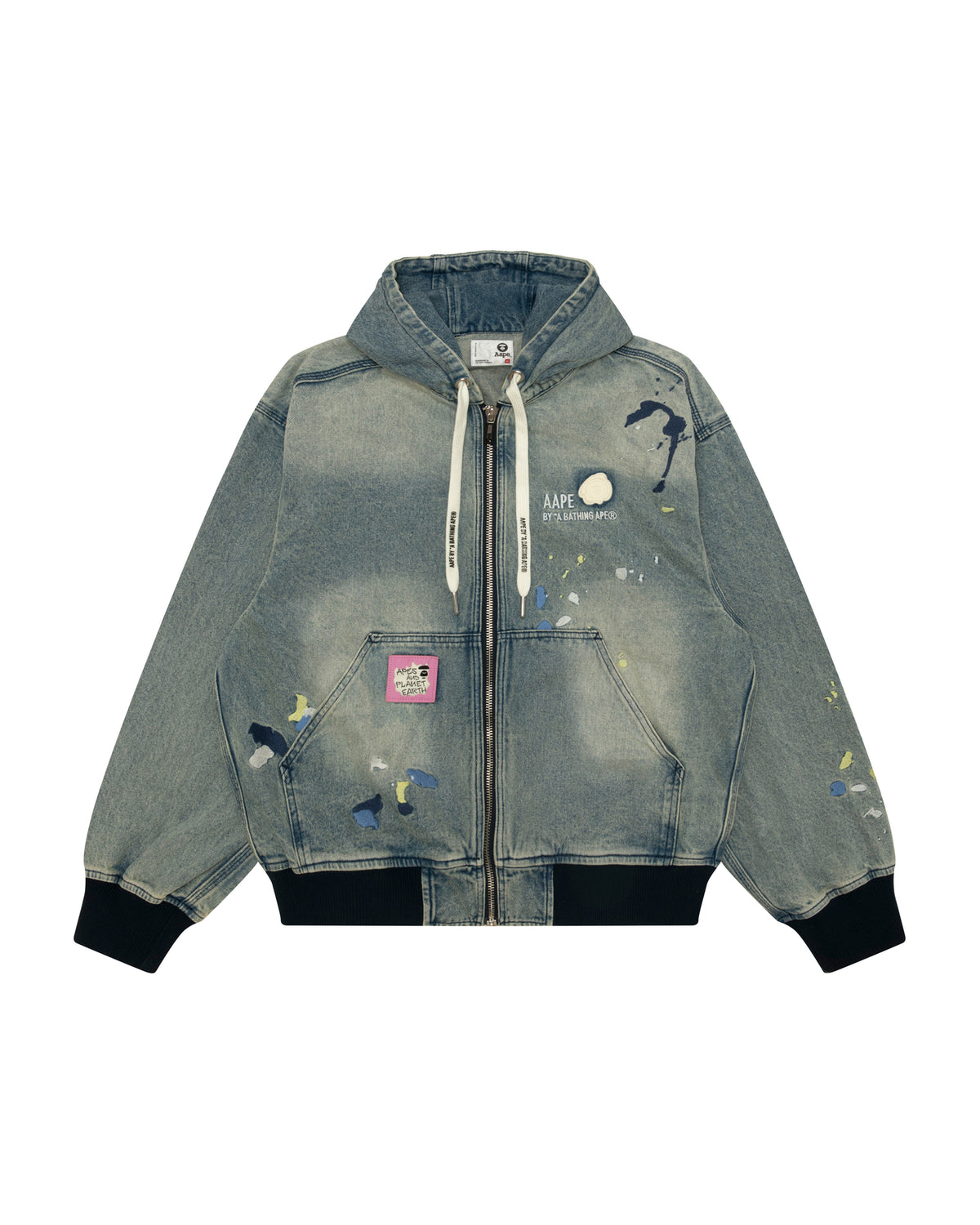 Hooded zip-up jacket