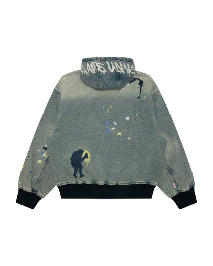 Hooded zip-up jacket