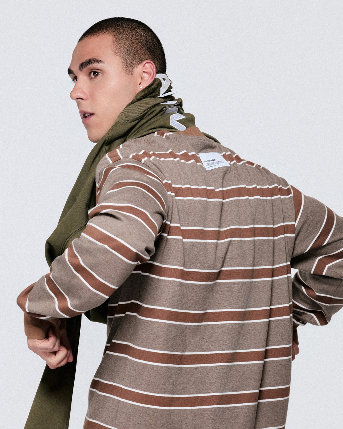 AAPENOW striped long sleeve tee