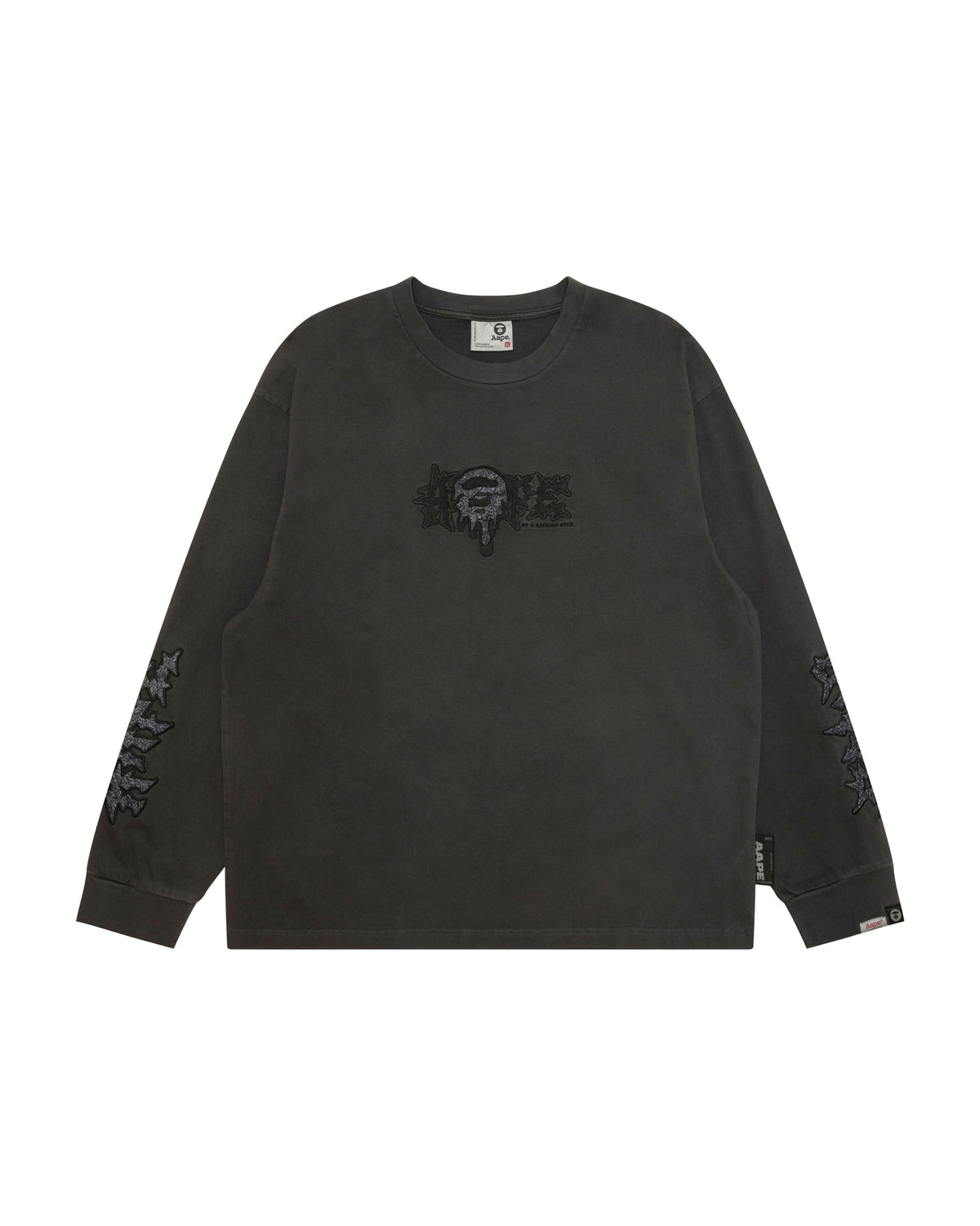 Moonface embroidered long sleeve tee