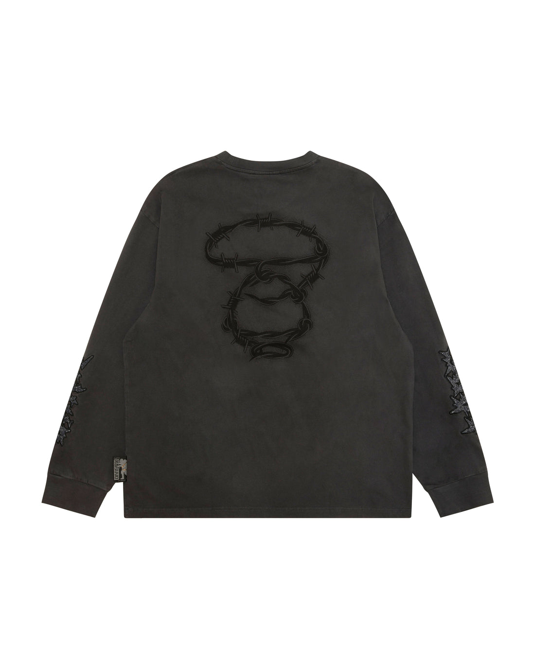 Moonface embroidered long sleeve tee