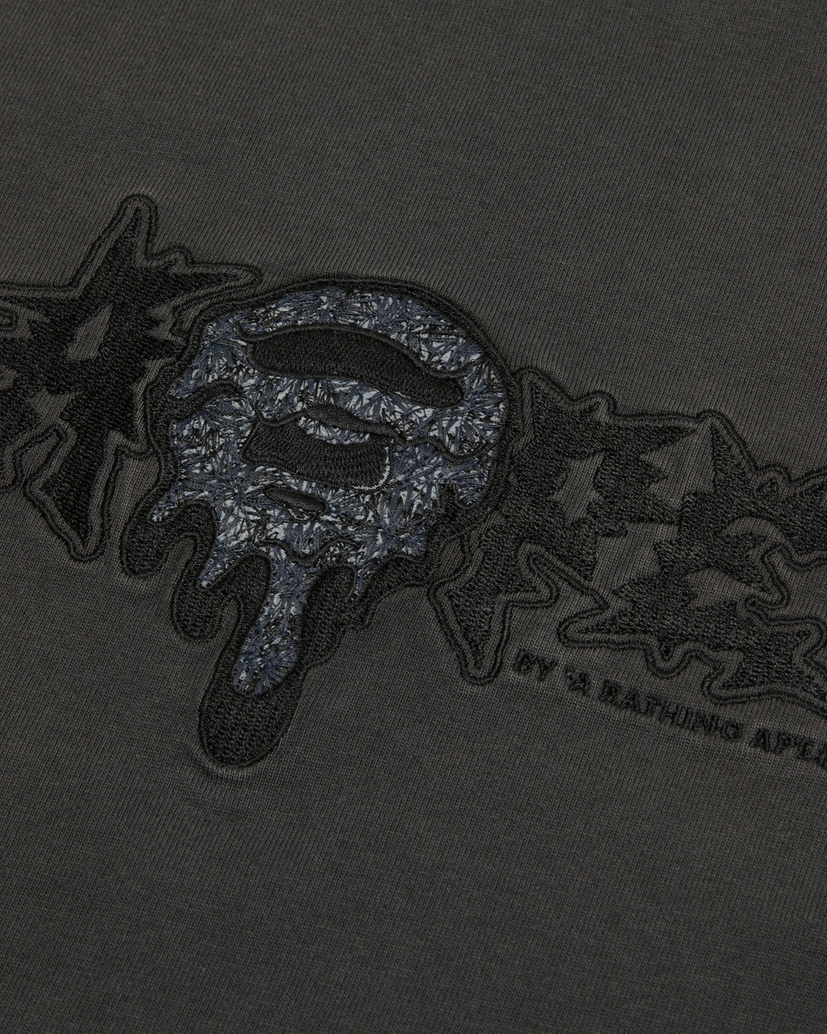 Moonface embroidered long sleeve tee