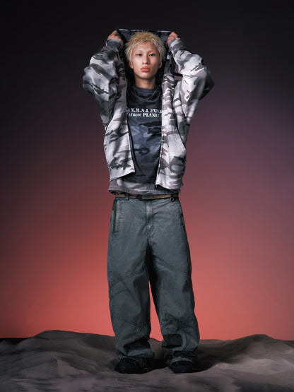 X NOMANUAL Moonface Crewneck Long Tee