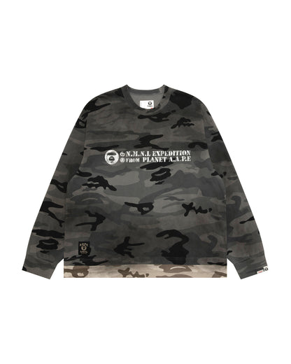 X NOMANUAL Moonface Crewneck Long Tee