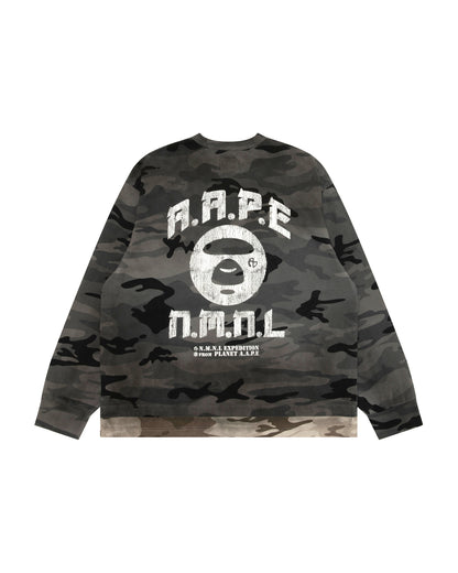 X NOMANUAL Moonface Crewneck Long Tee