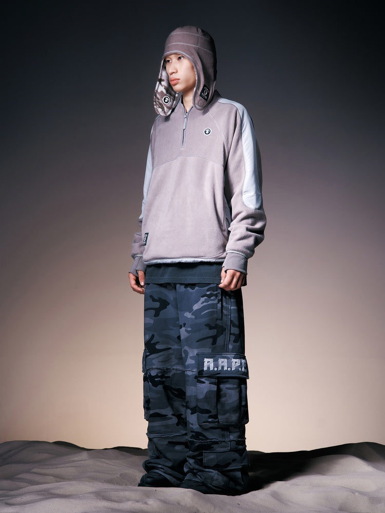X NOMANUAL Moonface Camo Cargo Sweat Pants