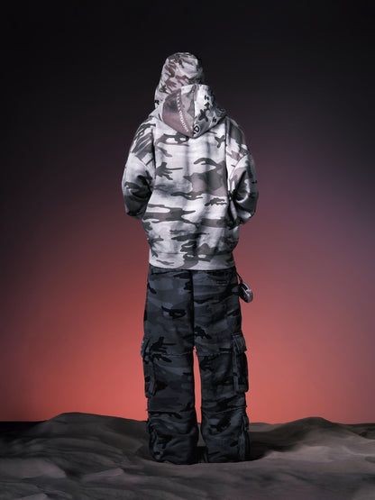 X NOMANUAL Moonface Camo Cargo Sweat Pants