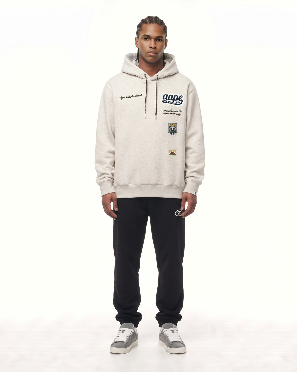 AAPEUNVS Moonface logo sweat pants