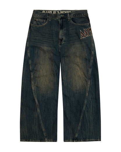 AAPEUNVS 3D Cut Jeans
