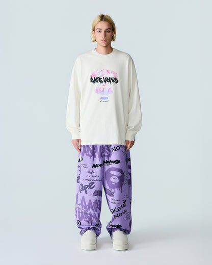 AAPEUNVS moonface graffiti sweatpants