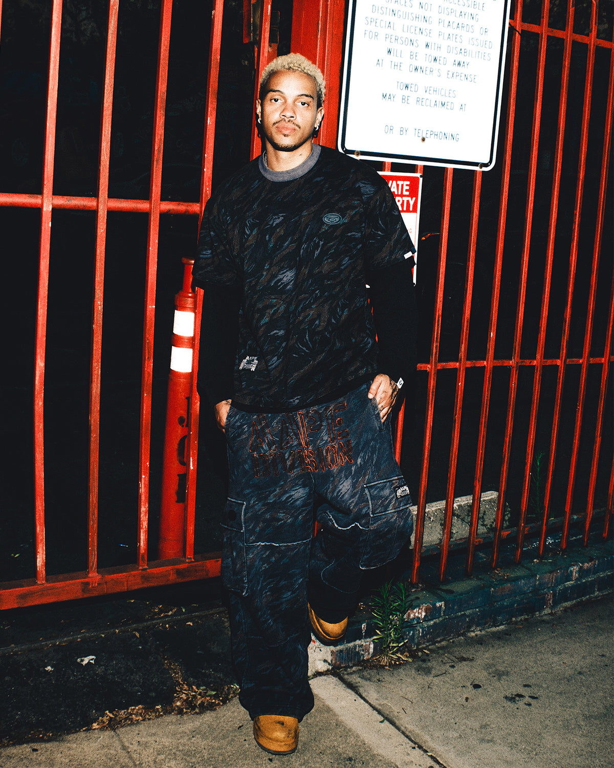 Moonface Camo Cargo Sweat Pants