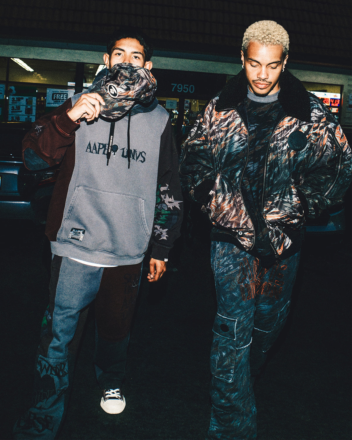 Moonface Camo Cargo Sweat Pants