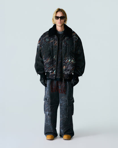 Moonface Camo Cargo Sweat Pants