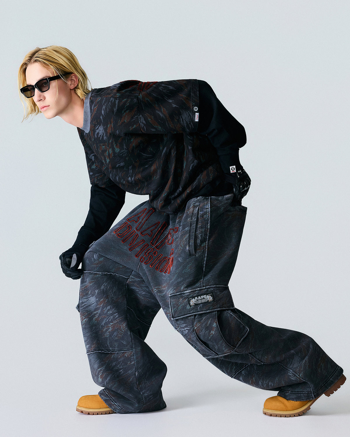 Moonface Camo Cargo Sweat Pants