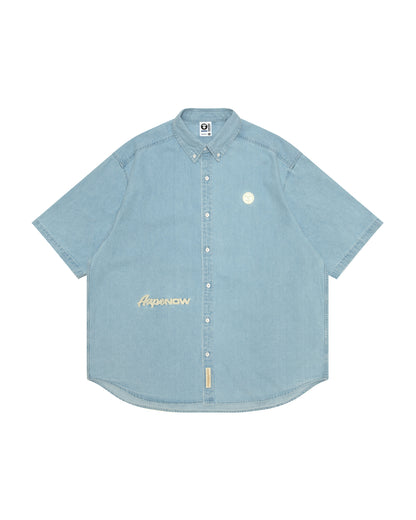 AAPENOW moonface logo shirt