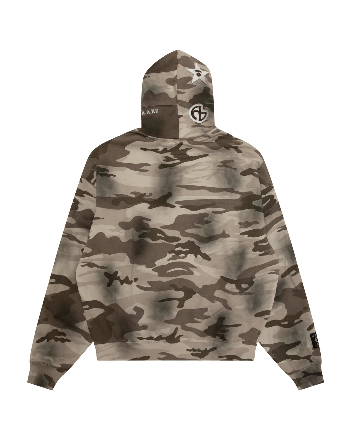X NOMANUAL Moonface Hooded Zip-up Sweater