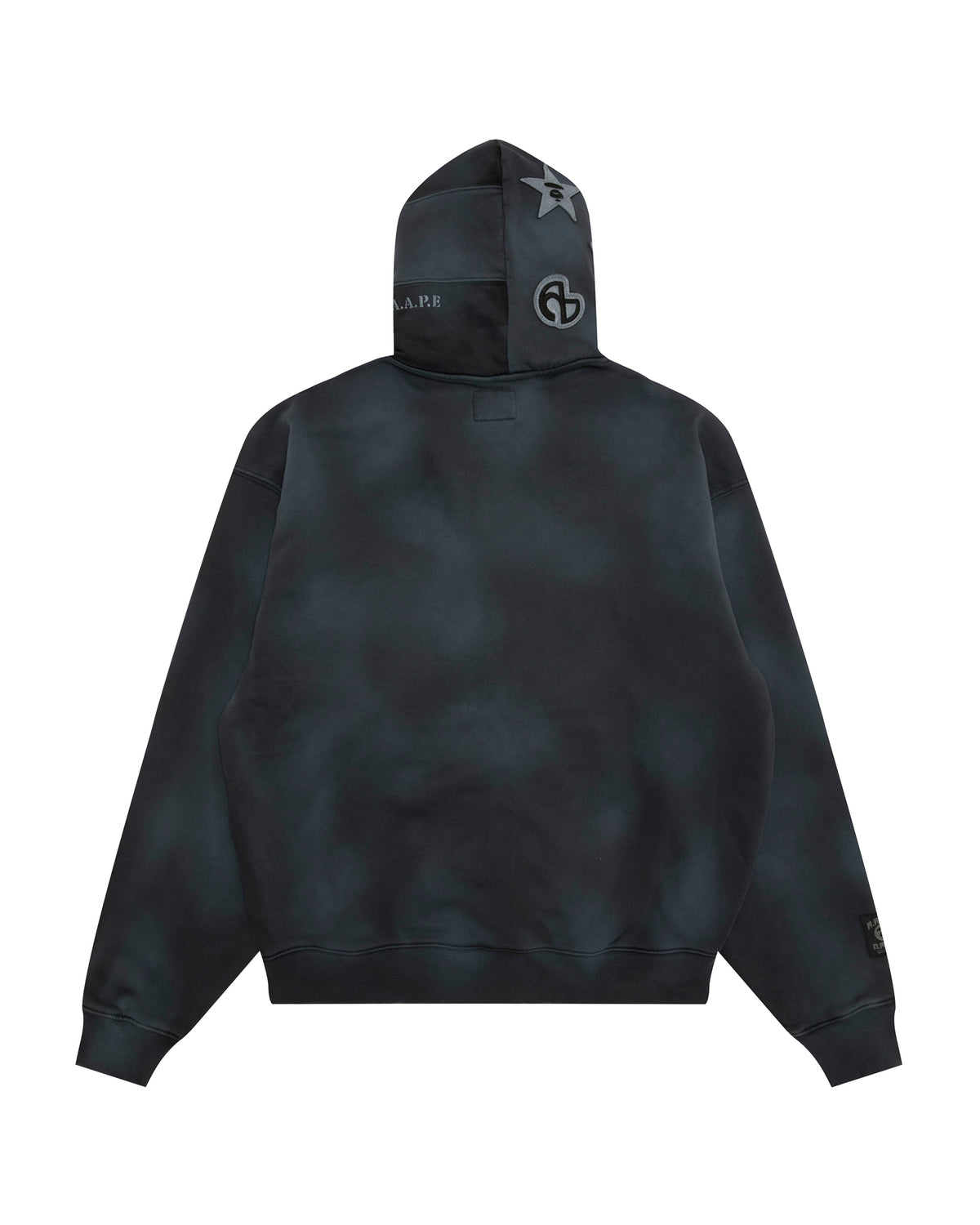 X NOMANUAL Moonface Hooded Zip-up Sweater