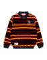 Moonface embroidered velour polo