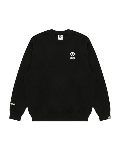 AAPENOW moonface logo crew neck sweatshirt