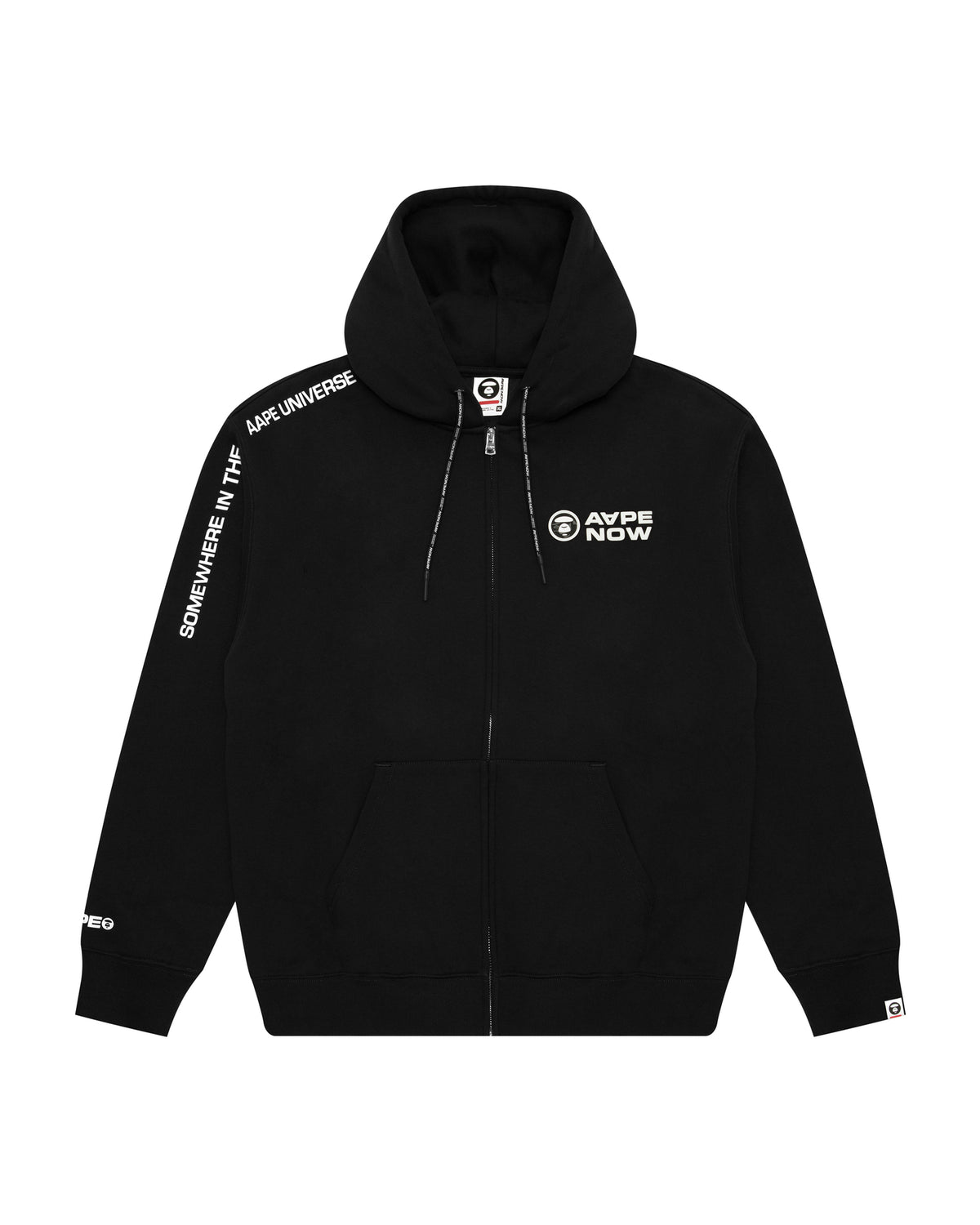 AAPENOW moonface logo zip-up hoodie
