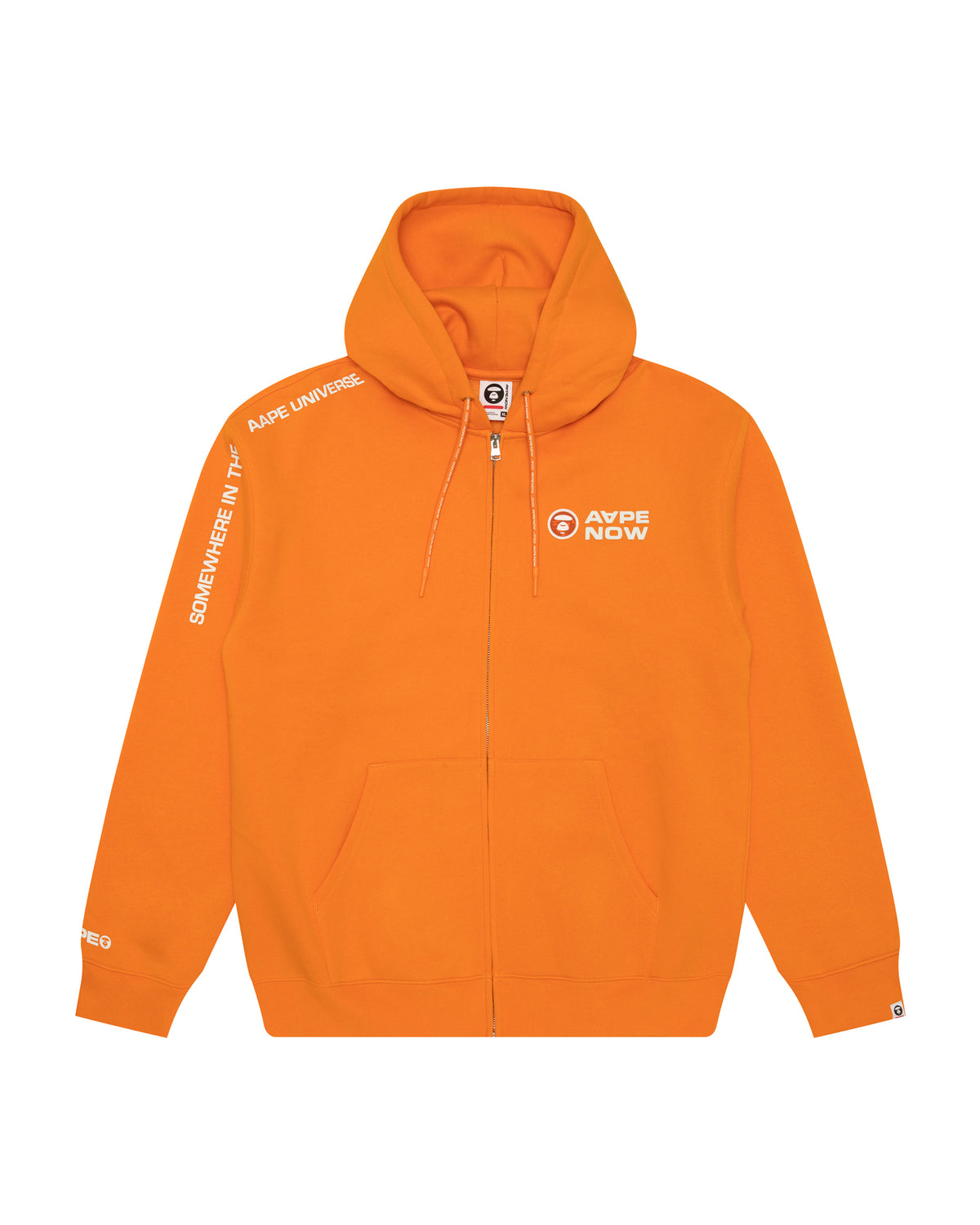 AAPENOW moonface logo zip-up hoodie