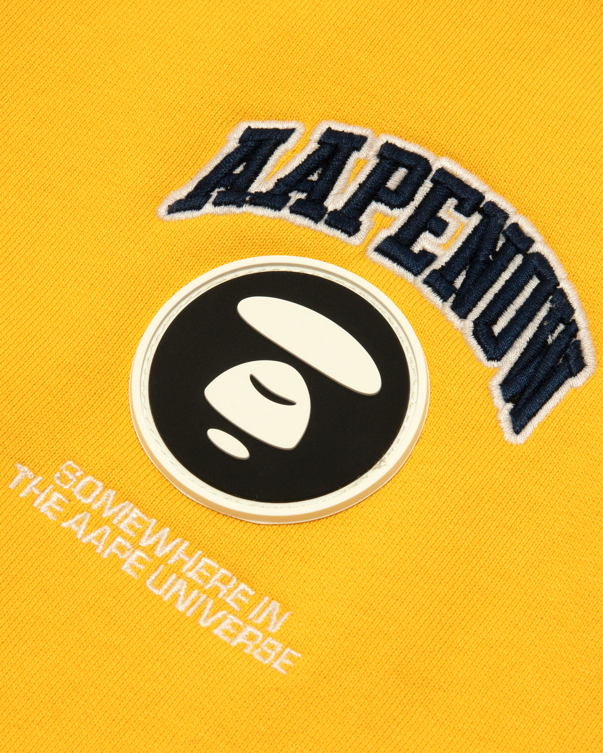 AAPENOW moonface logo varsity jacket