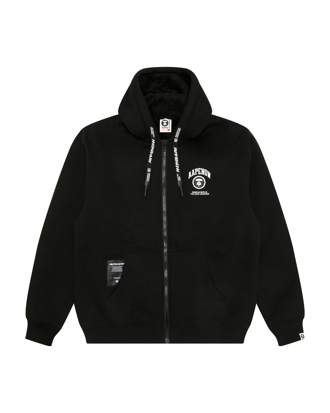AAPENOW moonface logo zip-up hoodie