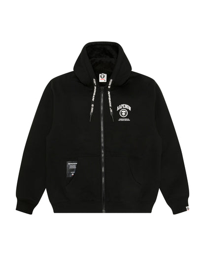 AAPENOW moonface logo zip-up hoodie