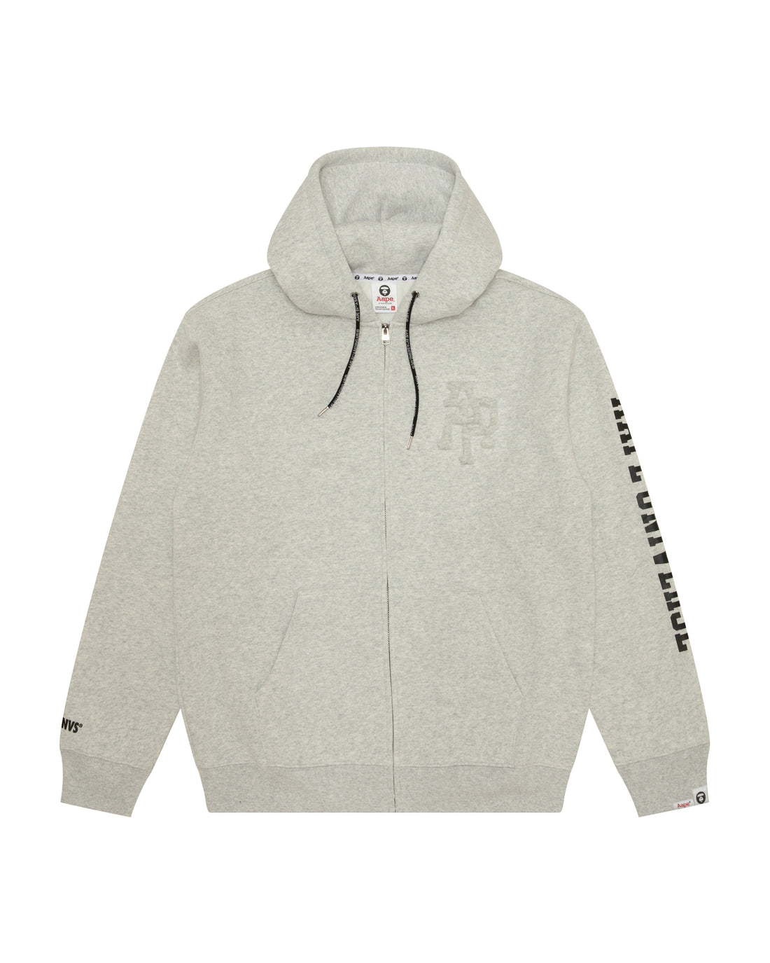 Logo basic zip-up hoodie