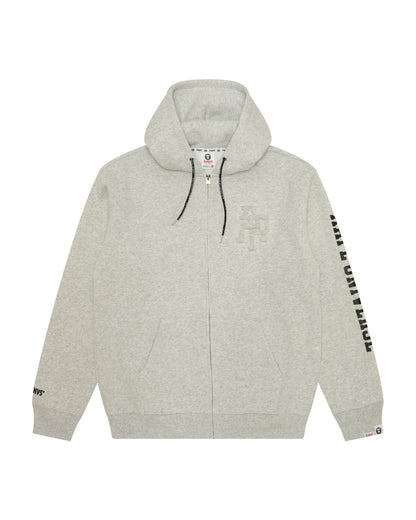 Logo basic zip-up hoodie