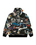 Moonface logo graffiti-print hoodie
