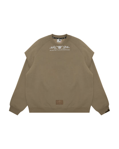 Moonface logo layered sweatshirt