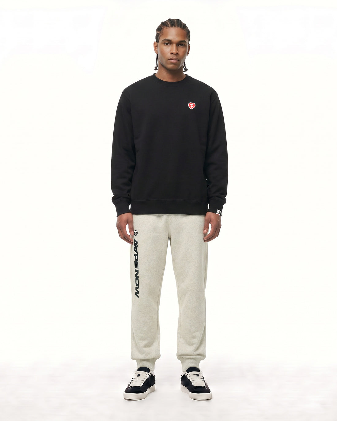 AAPENOW heart moonface logo sweatshirt