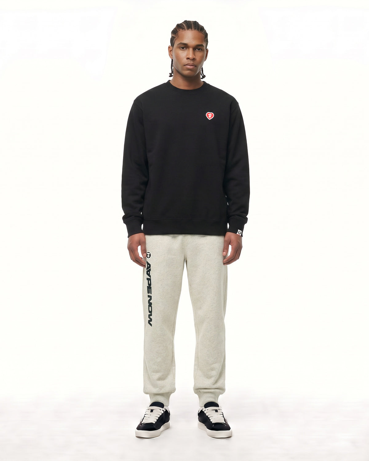 AAPENOW heart moonface logo sweatshirt