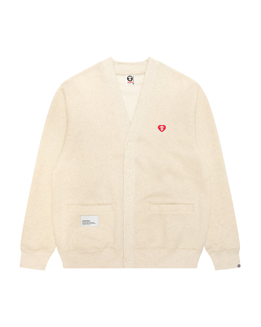 AAPENOW heart  moonface embroidered cardigan