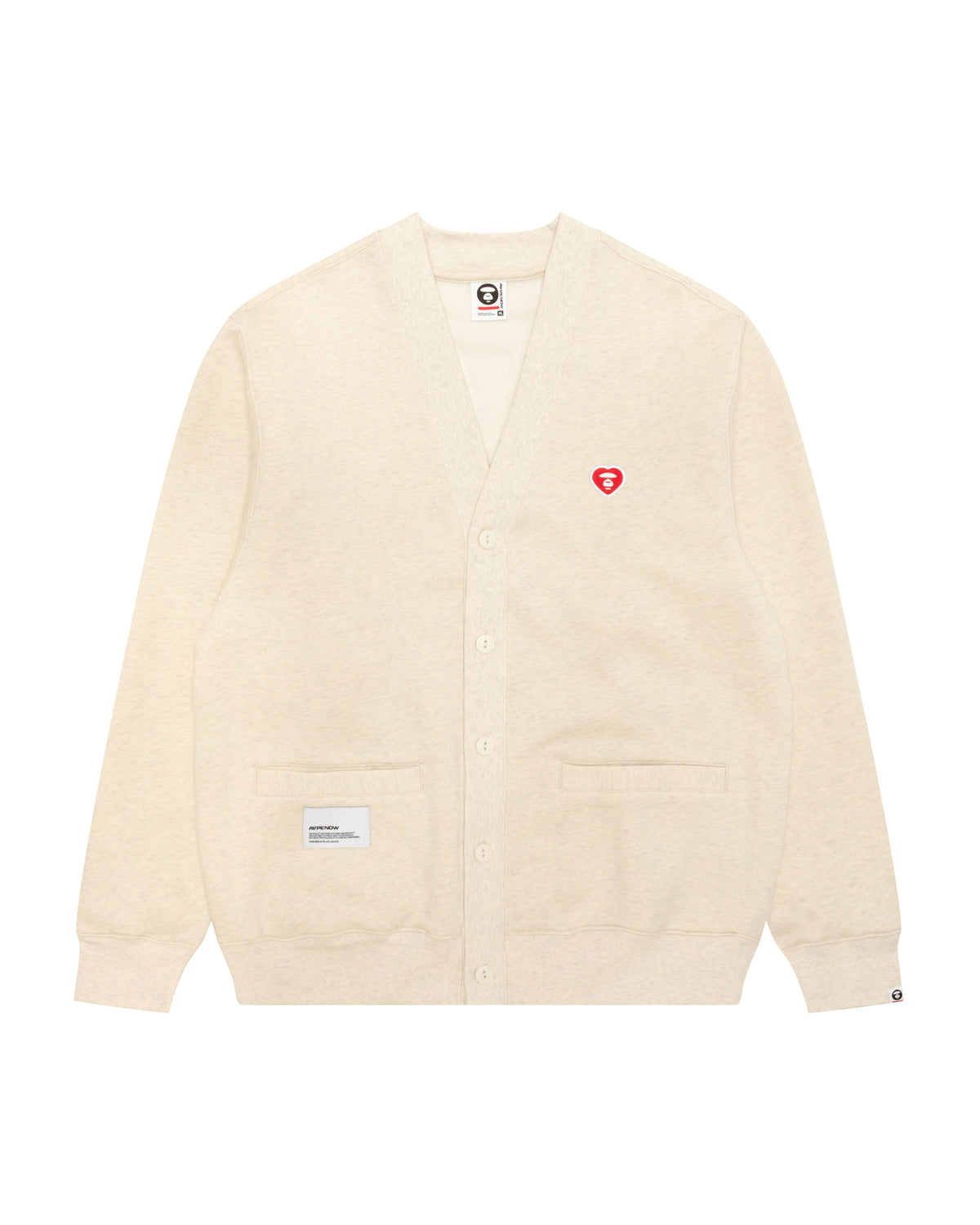 AAPENOW heart  moonface embroidered cardigan