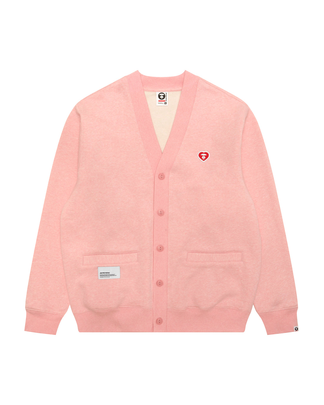 AAPENOW heart  moonface embroidered cardigan