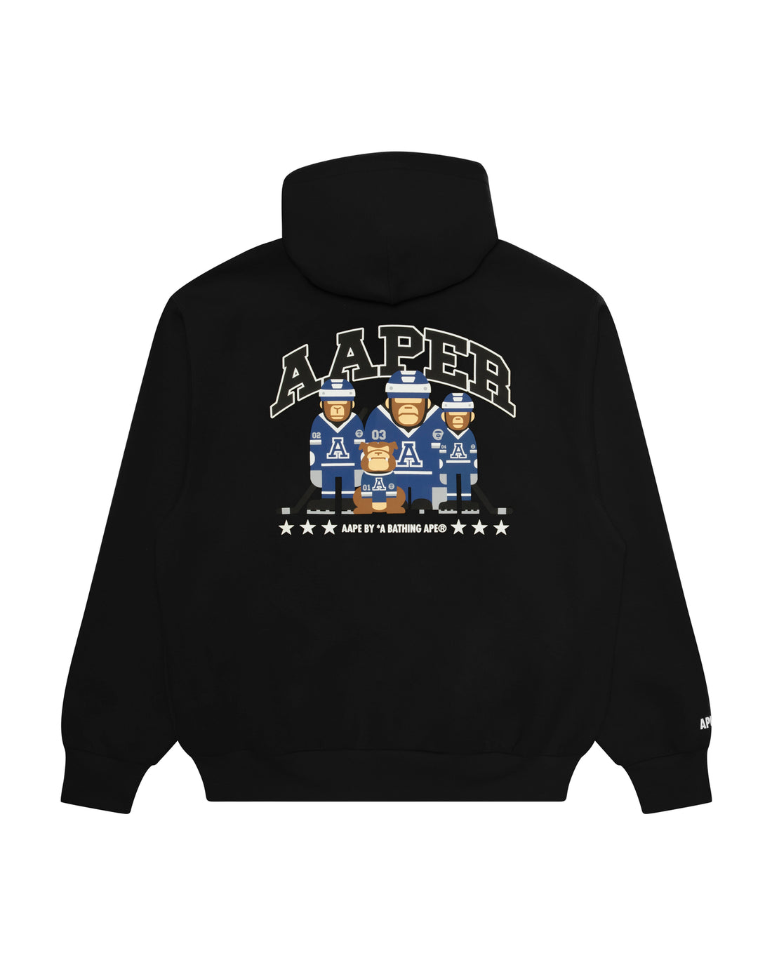 AAPER embroidered hooded baseball jacket
