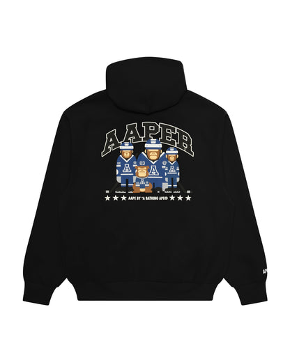 AAPER embroidered hooded baseball jacket