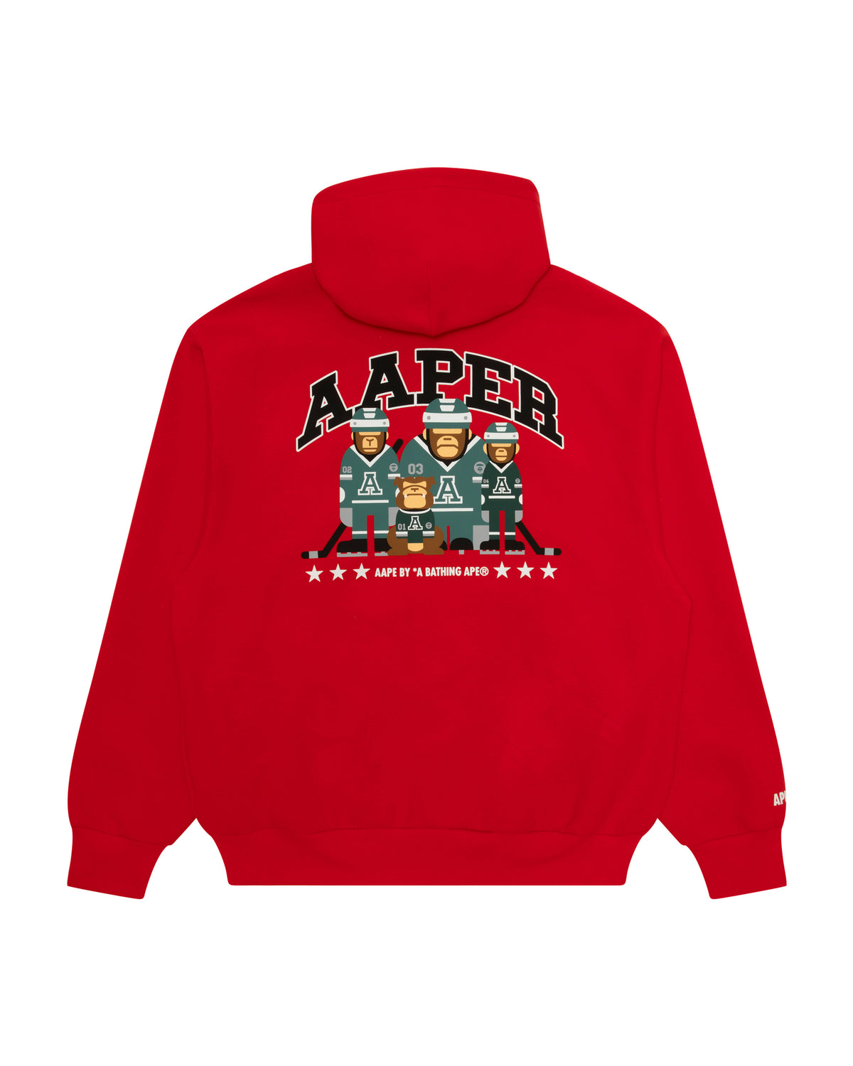 AAPER embroidered hooded baseball jacket