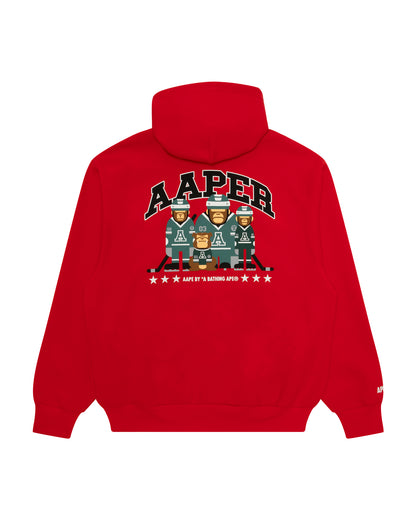 AAPER embroidered hooded baseball jacket
