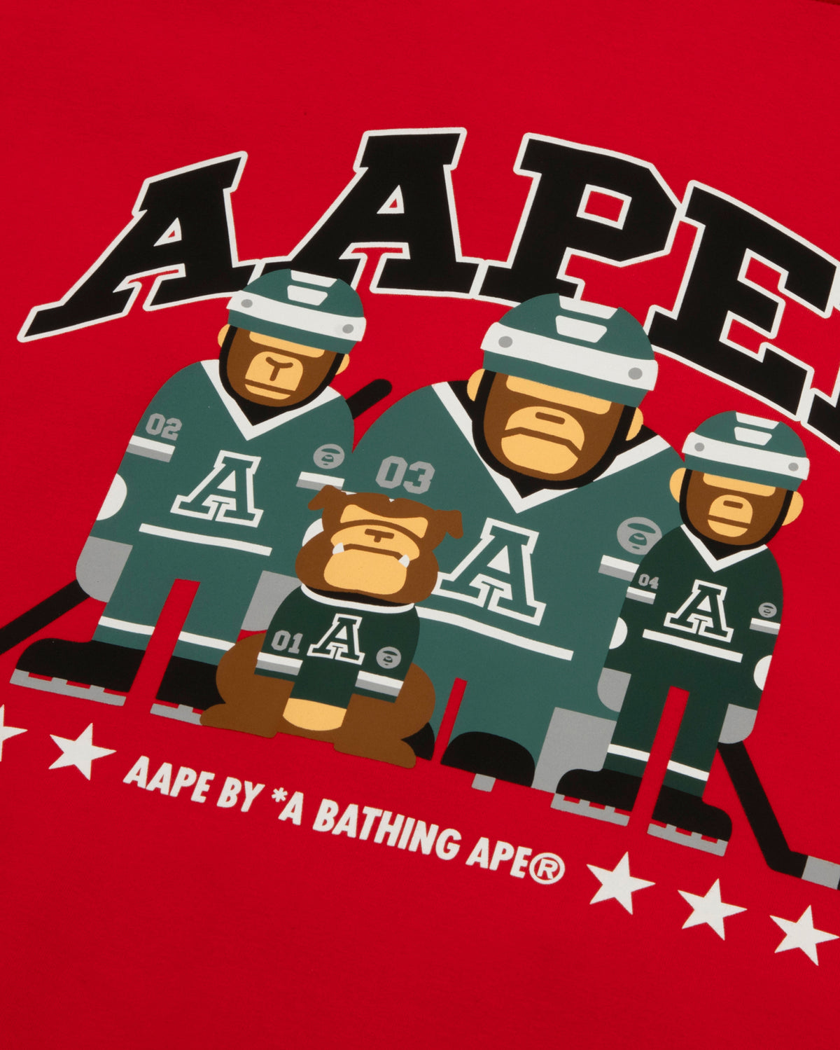 AAPER embroidered hooded baseball jacket