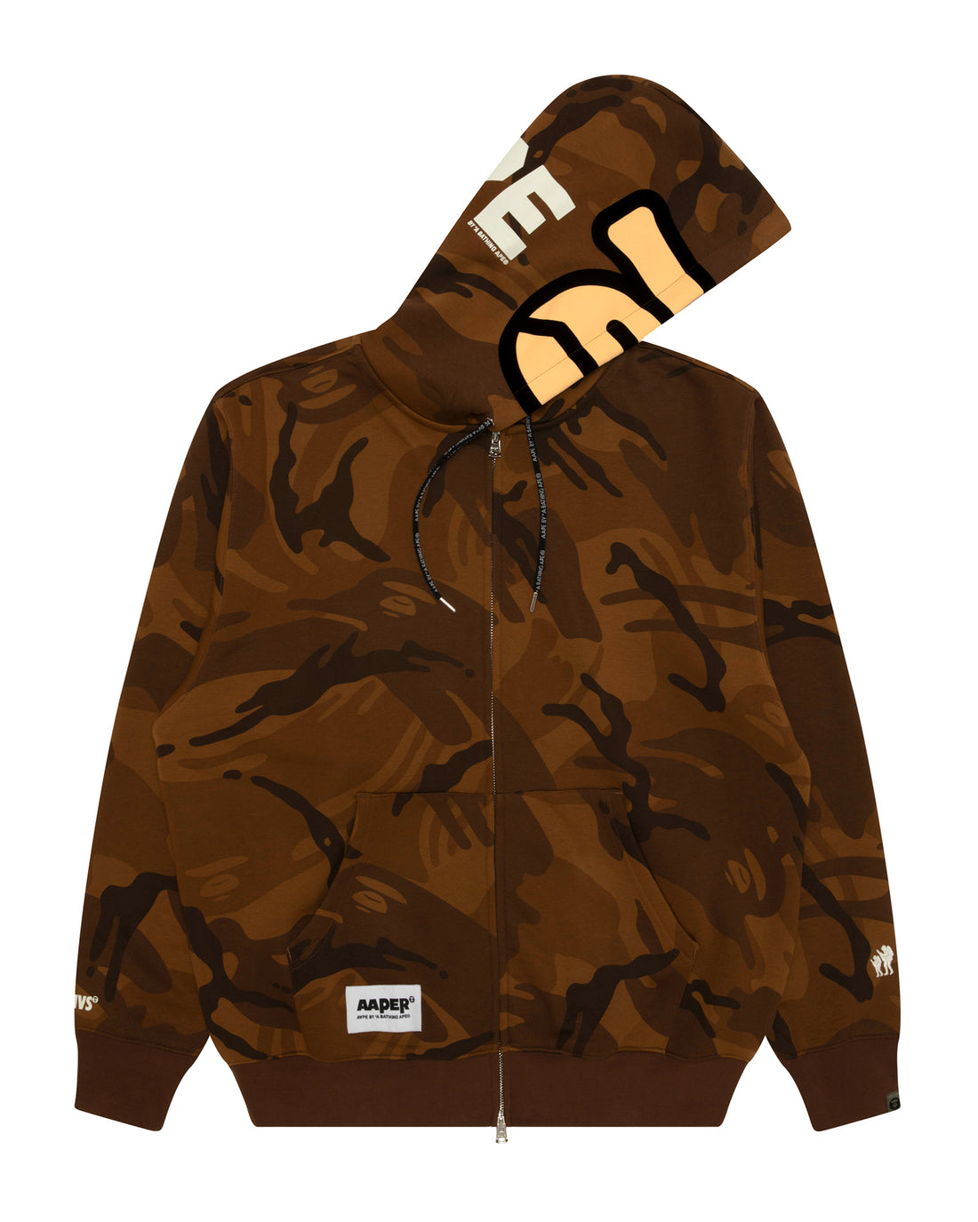 AAPER camo zip-up hoodie