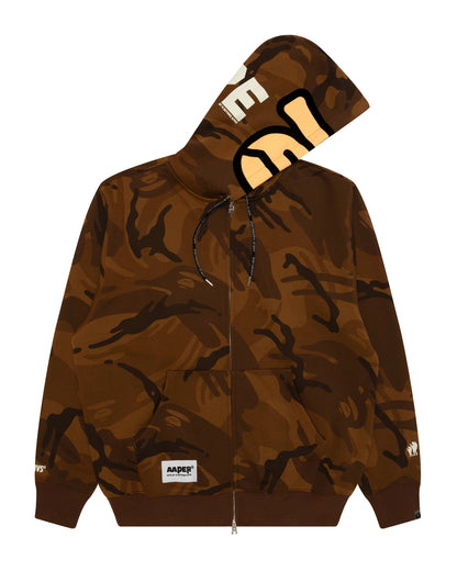 AAPER camo zip-up hoodie