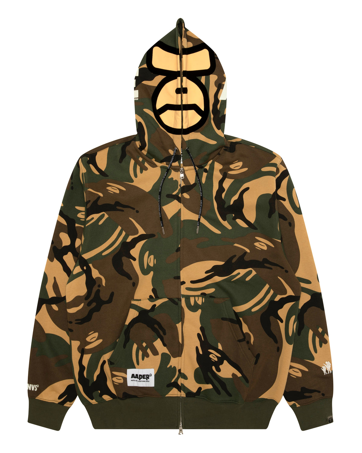 AAPER camo zip-up hoodie