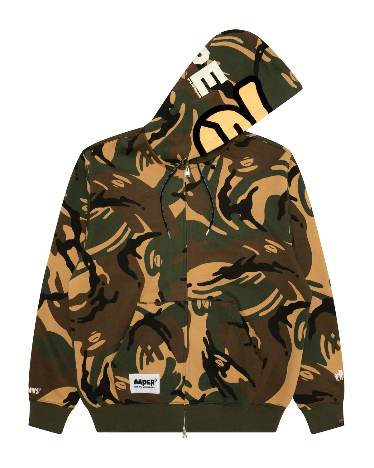 AAPER camo zip-up hoodie