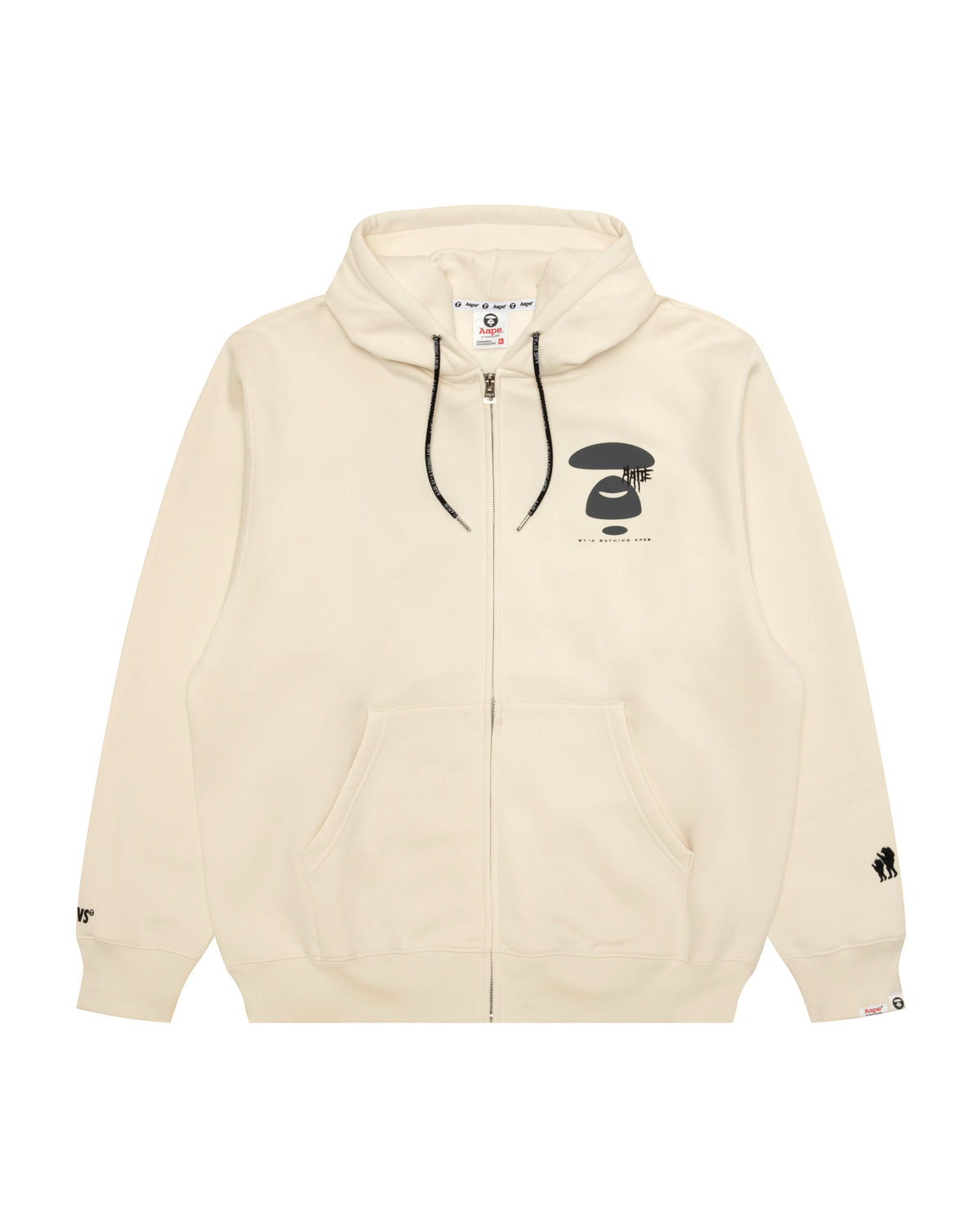 AAPEUNVS moonface zip-up hoodie